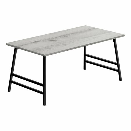 MONARCH SPECIALTIES Coffee Table, Accent, Cocktail, Rectangular, Living Room, 40 in.L, Grey Laminate, Black Metal I 3791